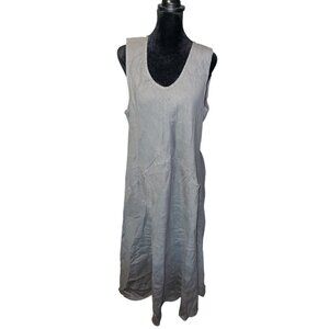 Luna Luz Linen Sleeveless Midi‎ Dress SZ XL Lagenlook